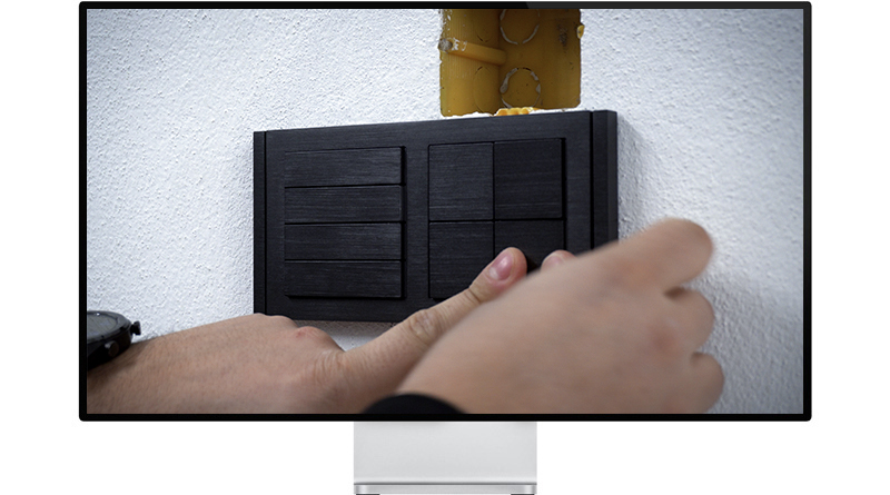 71 Flank Series Installation - Pushbutton with thermostat for 2-fold plate