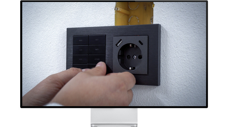 20Venti Deep Series Installation - 8-fold pushbutton and socket point for 2-fold plate