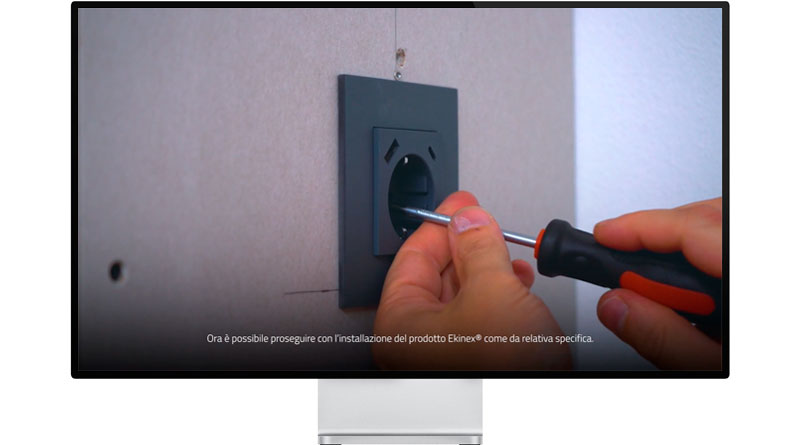 Surface installation square version - walls thickness max. 35 mm