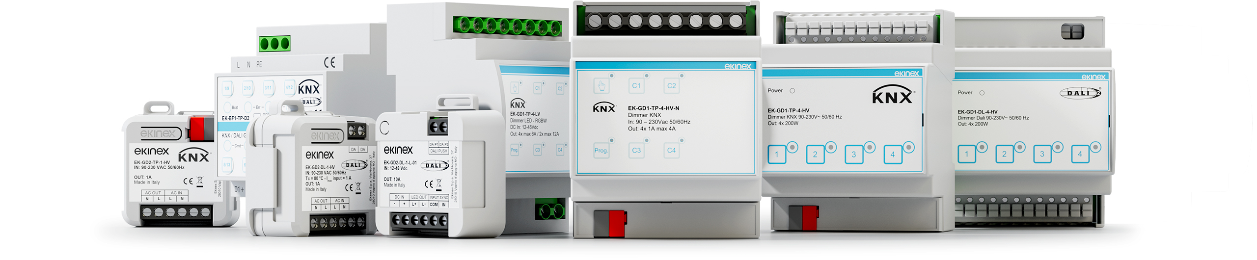 Ekinex KNX ve DALI Dimmer Ailesi