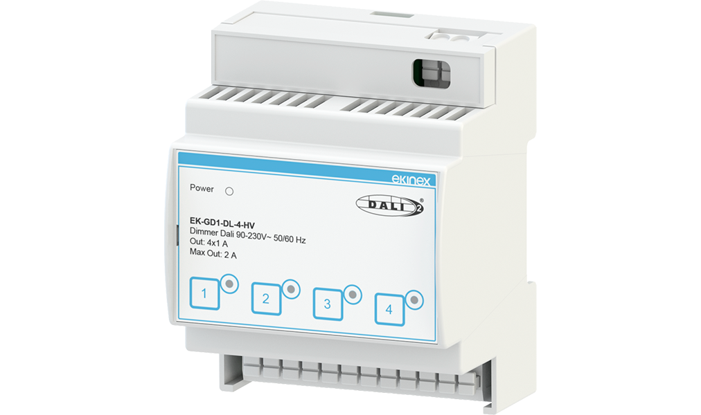DALI Dimmer 90-230V~ 50/60Hz 4 Kanal