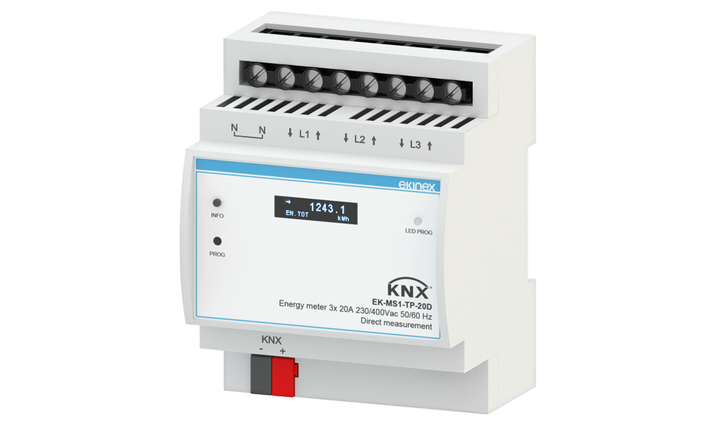 KNX Üç Fazlı İkincil Elektrik Sayacı