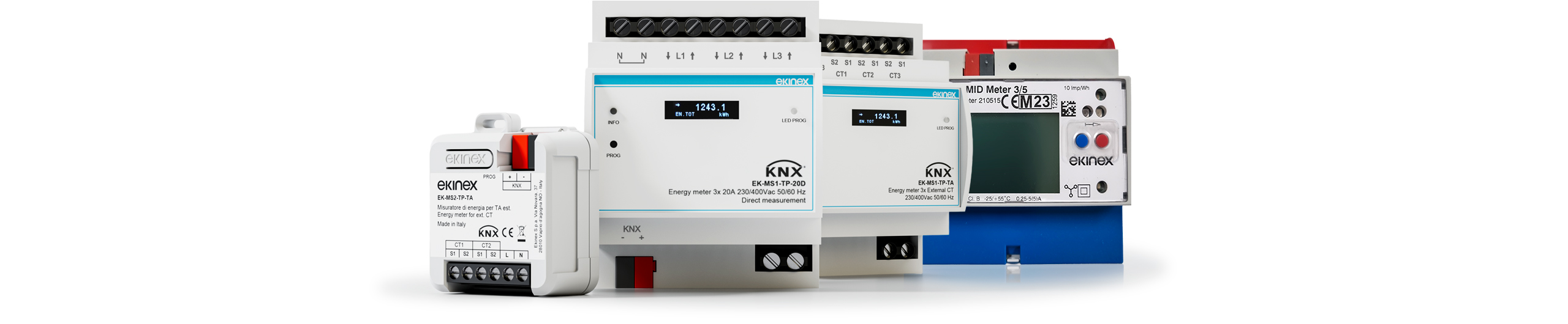 Ekinex KNX Enerji Ölçüm Modülleri Ailesi