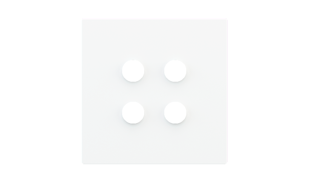 Magnetic square plate Proxima (4 keys push-button)
