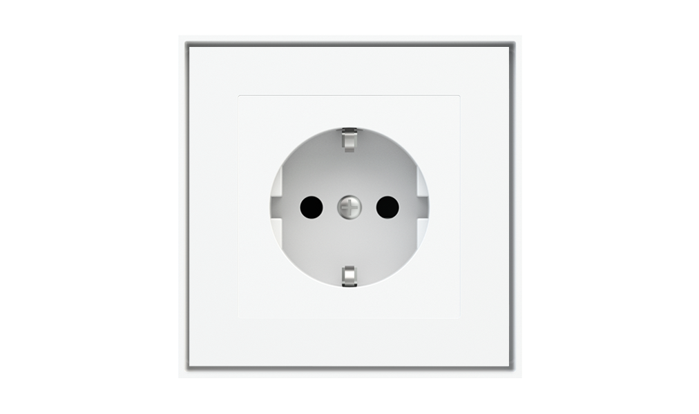 Square Socket Point (55x55 mm Module) - Schuko