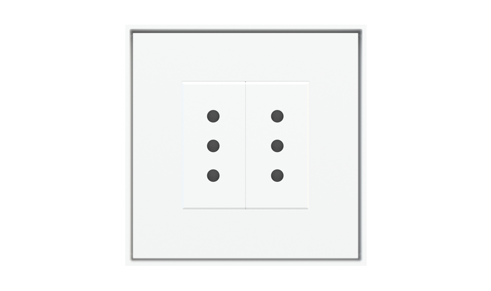 Square Plates and Frames for Power Sockets (45x45 mm Module)