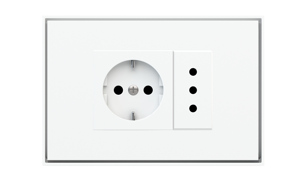 Rectangular Plates and Frames for Power Sockets (68x45 mm Module)
