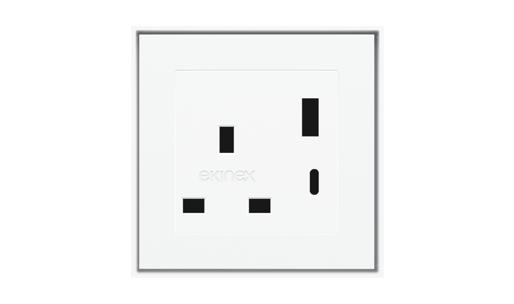 Square Socket Point (55x55 mm Module) - UK USB