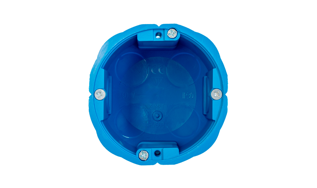 Round flush-mounted box
