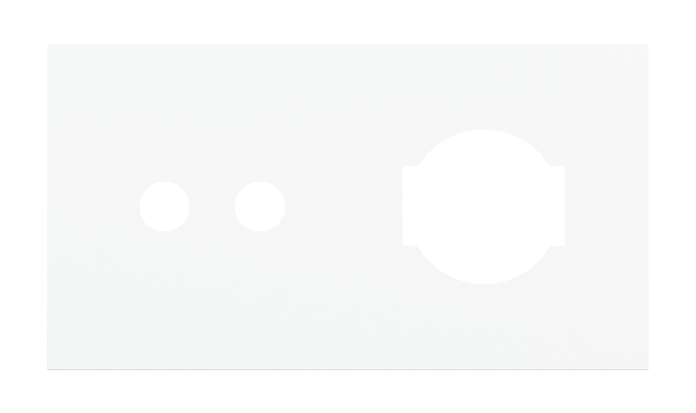 Magnetic rectangular 2-fold plate Proxima (2-rockers push-button + IT socket)