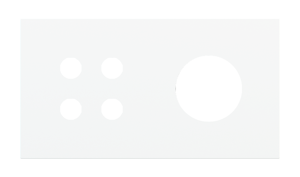 Magnetic rectangular 2-fold plate Proxima (4-rockers push-button + DE-FR-IL socket)