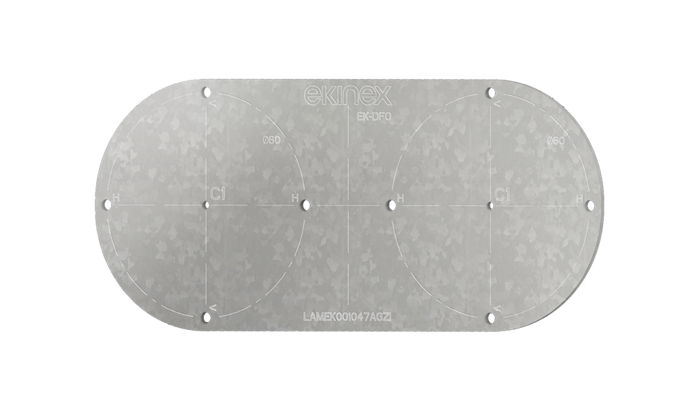 Template for double mounting Form series