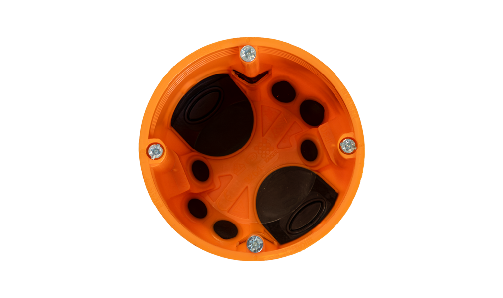 Round flush-mounted box